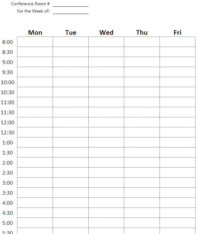 free weekly schedule