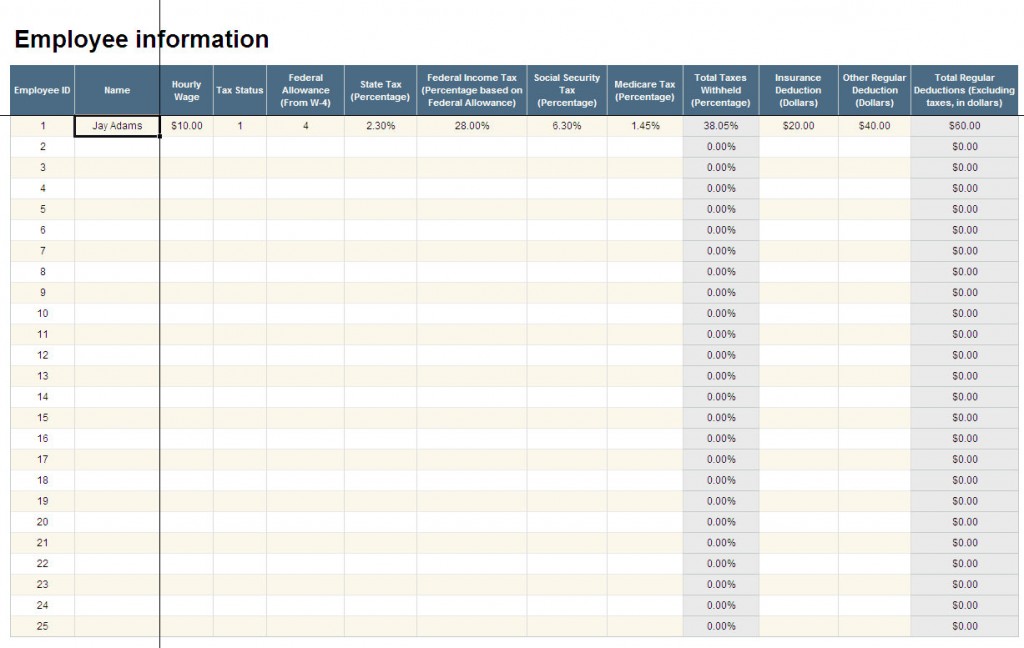 Payroll calculator