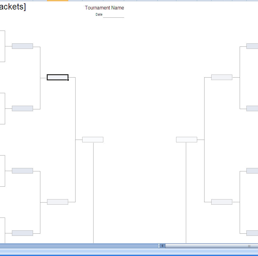 Tournament Bracket Excel Template