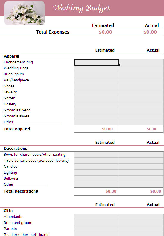 Wedding Plan Template Excel from www.myexceltemplates.com