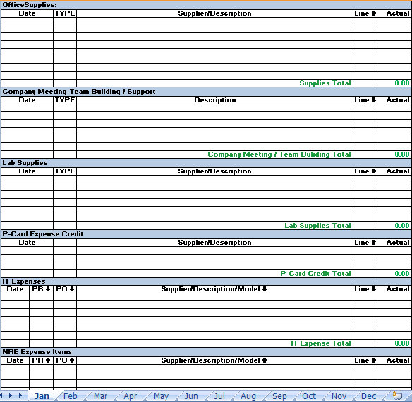 expense report template. Expense Report Excel Template