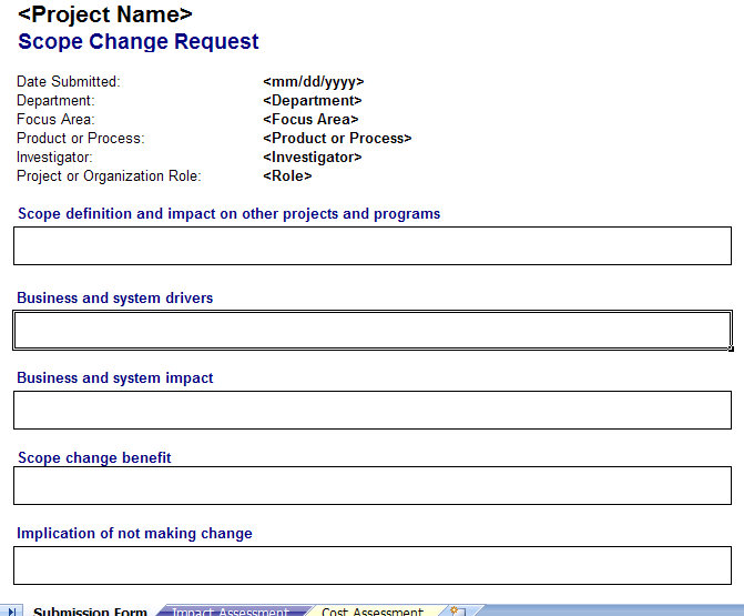 Scope Change Request Form