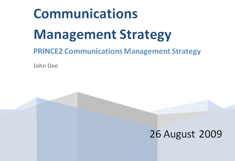 Prince2 Communications Management Strategy