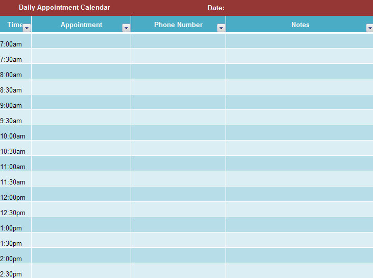 daily planner pdf. Printable PDF Blank Daily