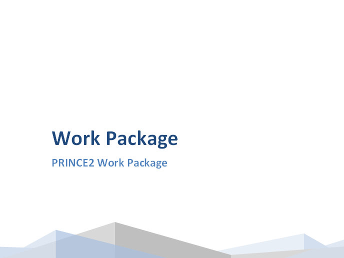 Prince2 Work Package Template