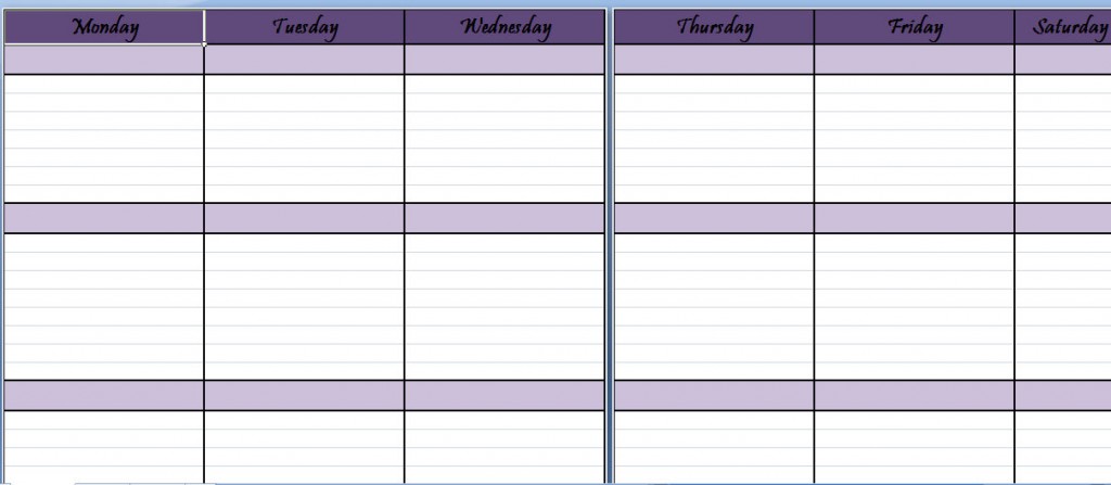 weekly calendar template. Weekly Schedule Planner