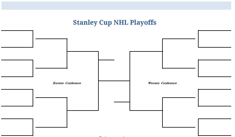 2011 Printable NHL Stanley Cup Playoffs Bracket