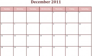 Blank Monthly Calendar 2011 on Printable Blank Pdf December 2011 Monthly Calendar 300x182 Jpg