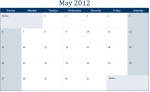  2011 Calendar Template on May 2012 Printable Monthly Calendar Template 300x184 Jpg